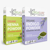 Natural Henna + Indigo Powder for Hair colour  200g x 2 Pack